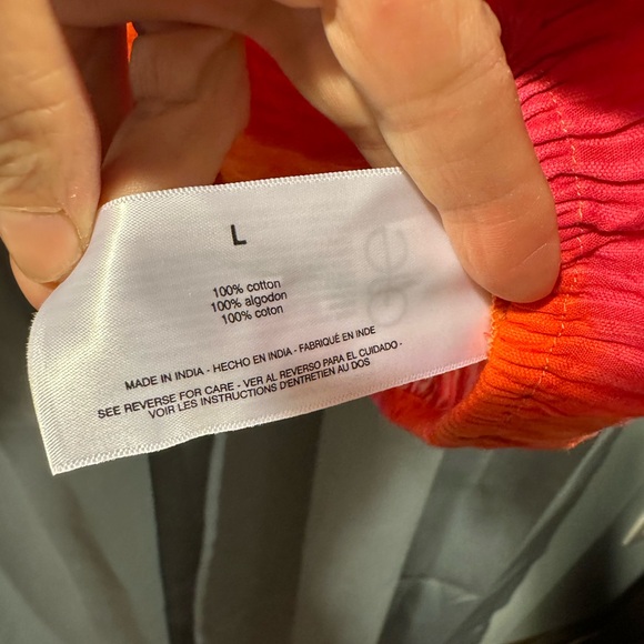 Circus NY by Sam Edelman Off Shoulder Crop Top~Large~Pink/Orange NWOT - Picture 4 of 4